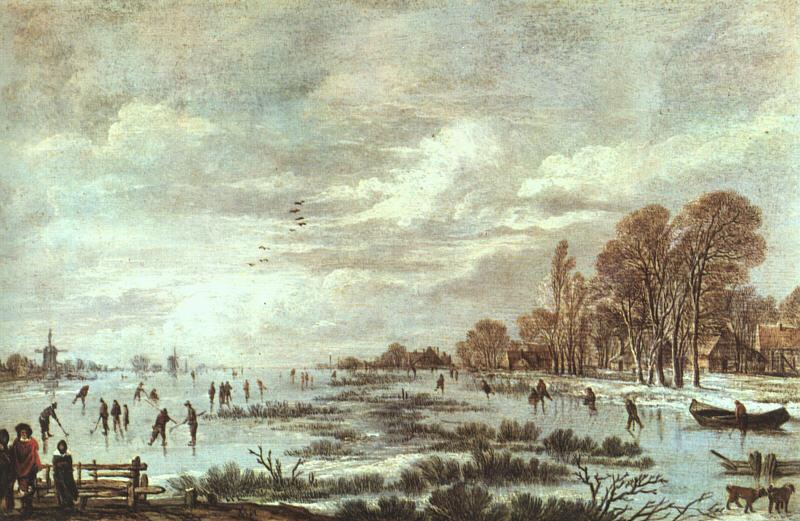 Aert van der Neer Winter Landscape France oil painting art